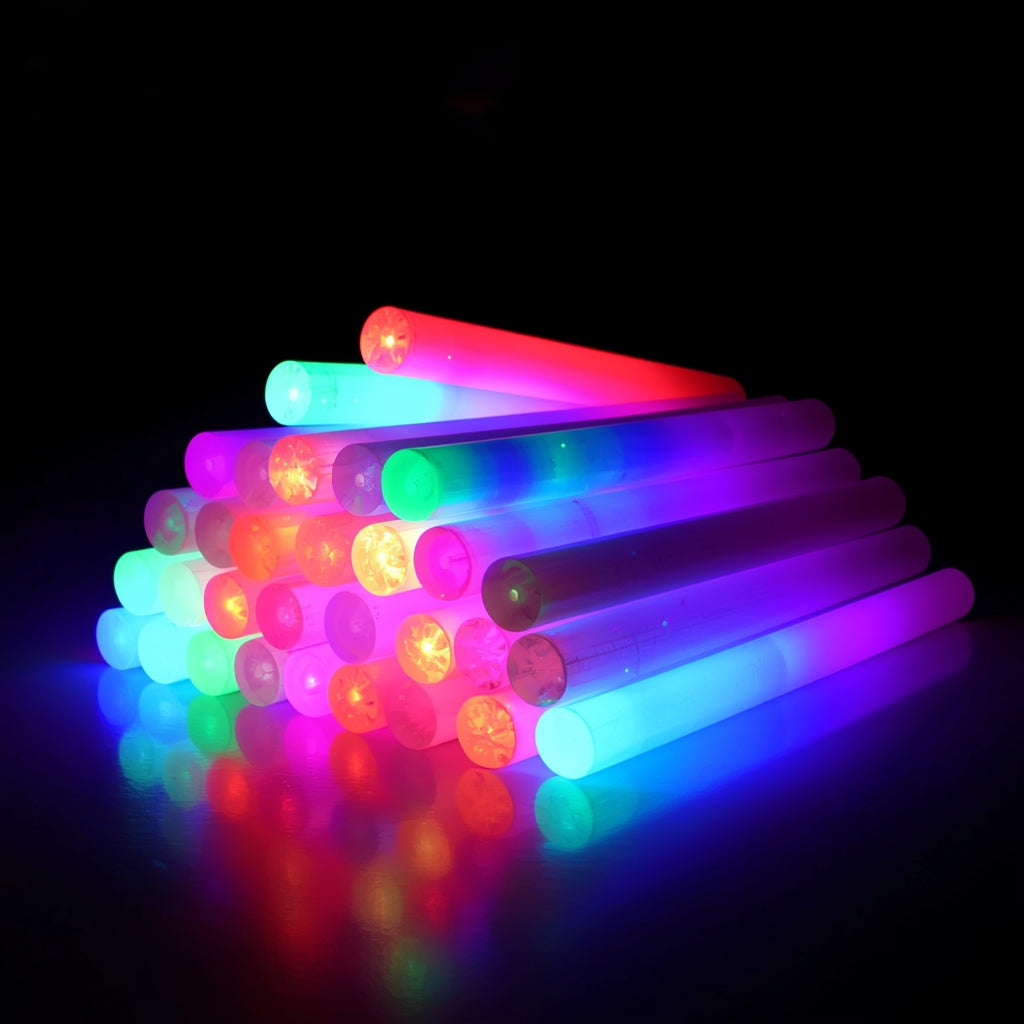 Party City LED Foam Light Up Glow Sticks