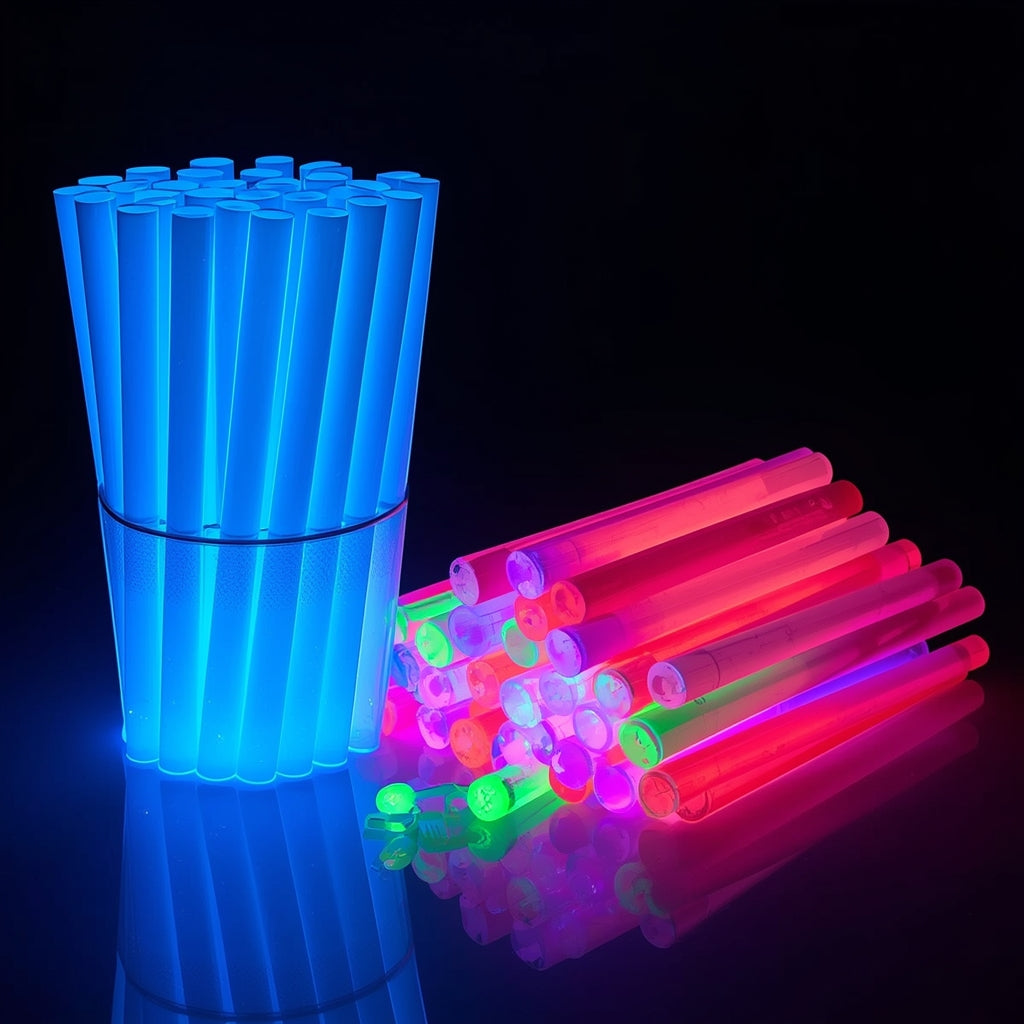 Party City LED Foam Light Up Glow Sticks